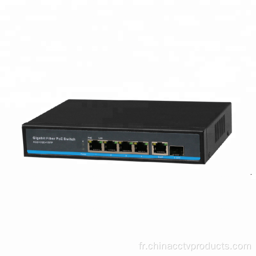 4Ports Poe Switch SFP Gigabit pour caméra IP